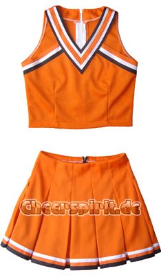 cheerleader uniform orange